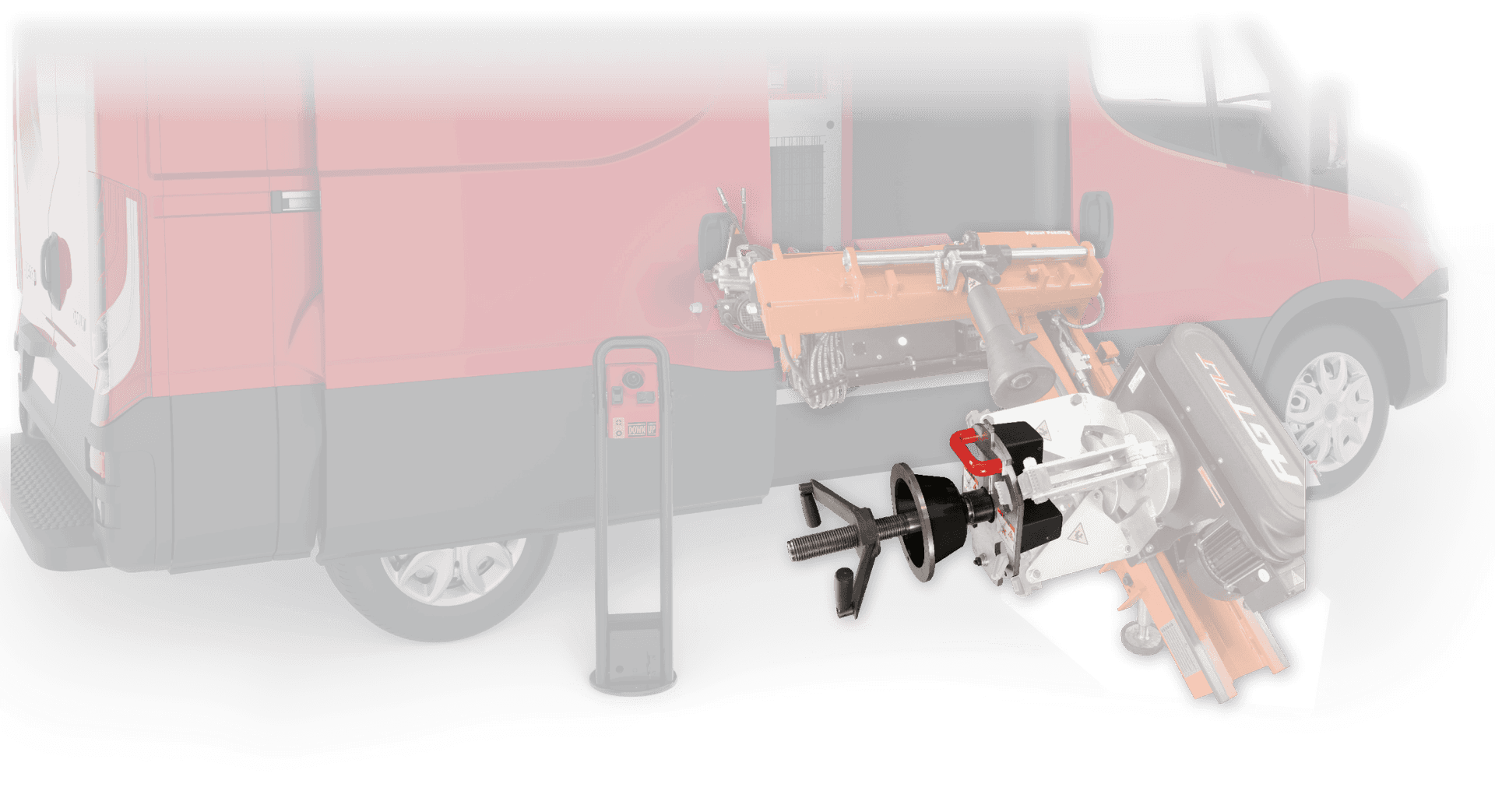 Corghi ET 1050 MOBILE TRUCK — Компактный переносной балансировочный стенд