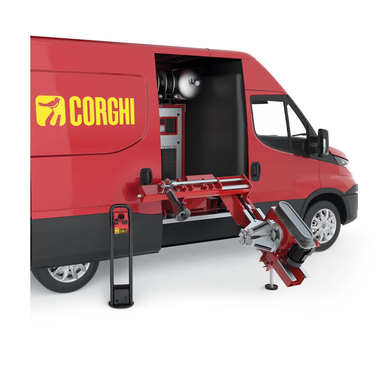 Corghi AGT TILT Mobile service — мобильді шиномонтаж станогы , автономды генератор блогымен